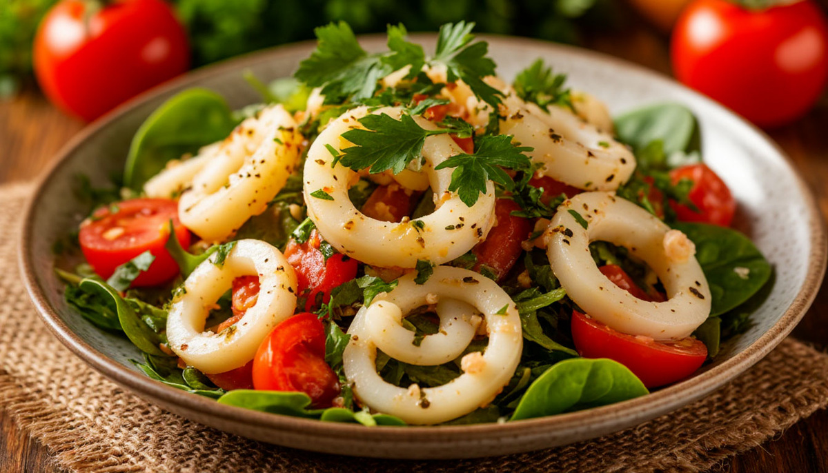 Нежный салат из кальмаров: идеальный вариант на каждый день