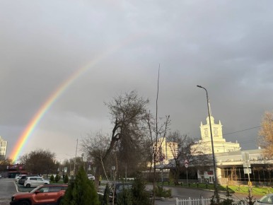 Снова дождь и снова радуга в Волгограде