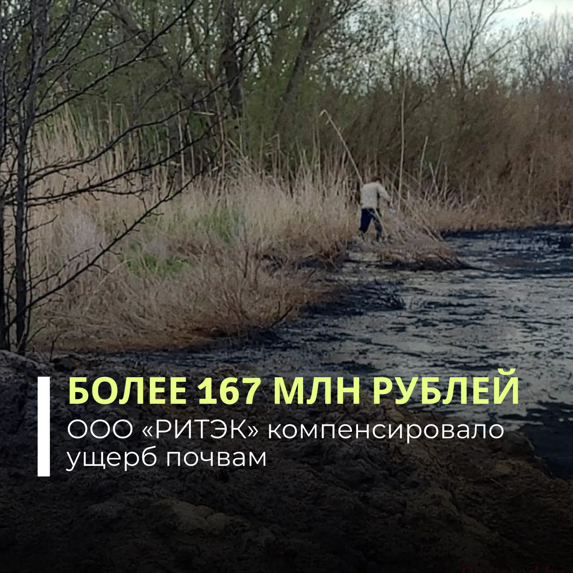 ООО «РИТЭК» по требованию Росприроднадзора возместило вред почвам, причиненный разливом нефтепродуктов в Волгоградской области.