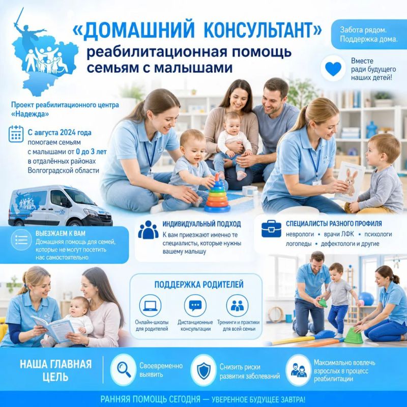 «Домашний консультант» — реабилитационная помощь семьям с малышами