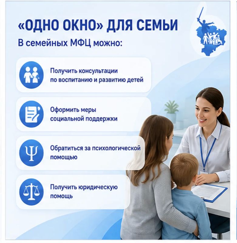 Более 10 тысяч волгоградцев получили комплексную помощь в семейных МФЦ Более 10 тысяч волгоградцев получили комплексную помощь в семейных МФЦ