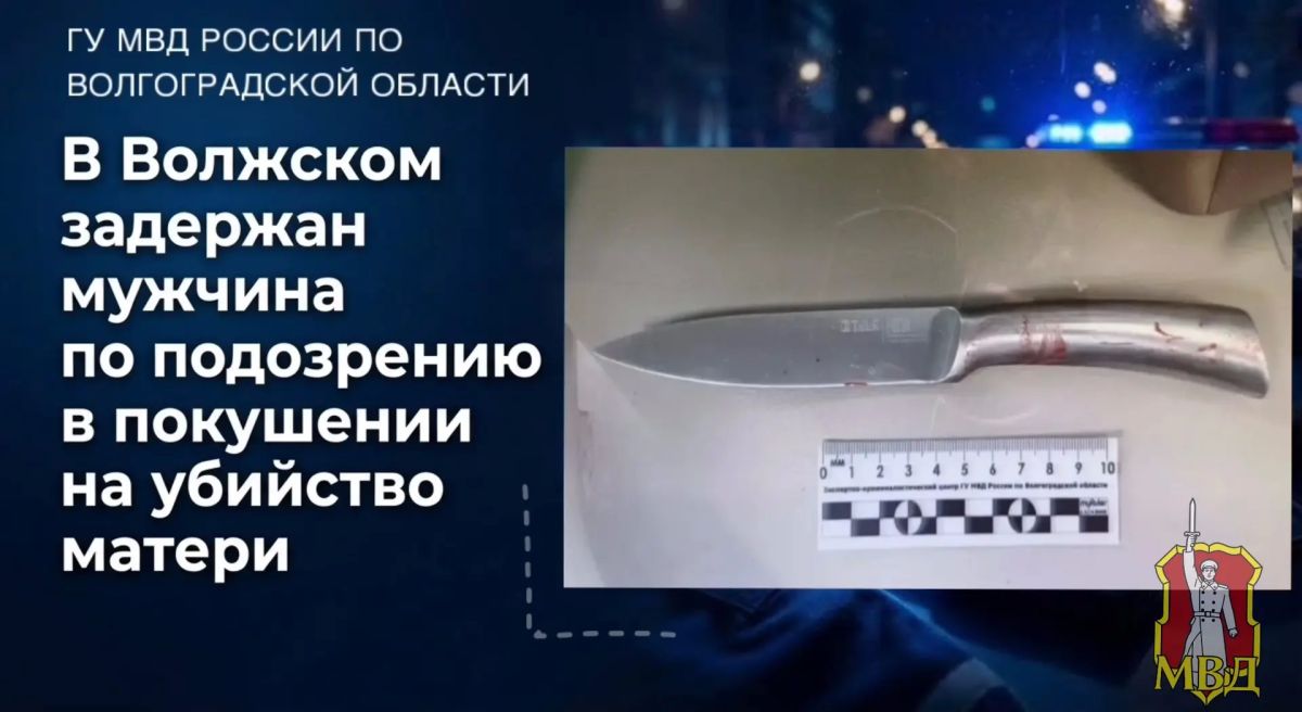 В Волжском задержан мужчина, подозреваемый в покушении на убийство матери