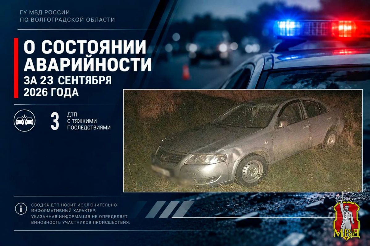 О состоянии аварийности за 23 сентября 2026 года