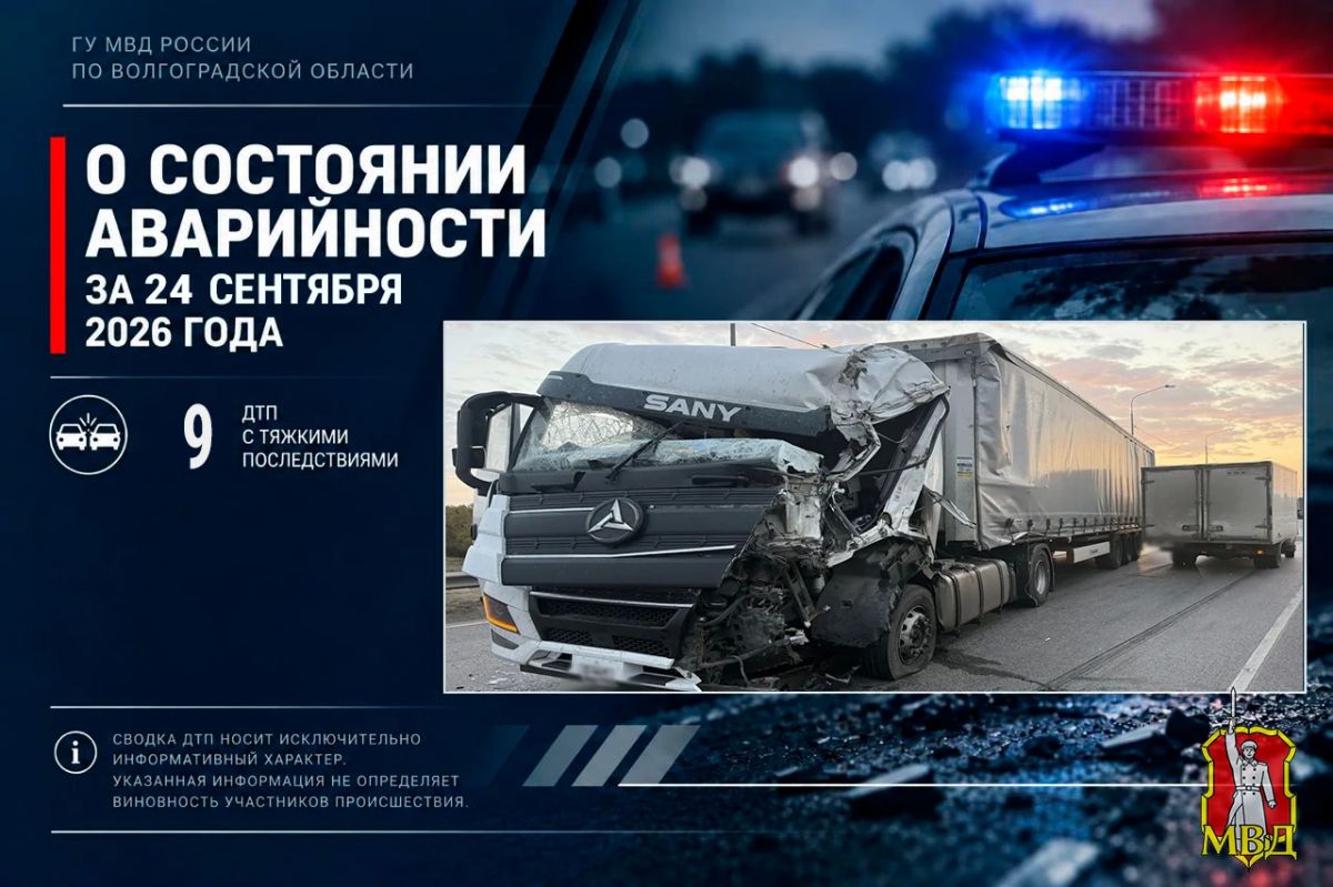 За прошедшие сутки в Волгоградской области зарегистрировано 9 дорожно-транспортных происшествий с тяжкими последствиями, подразделениями Госавтоинспекции выявлено 755 нарушений ПДД, задержано 12 нетрезвых водителей