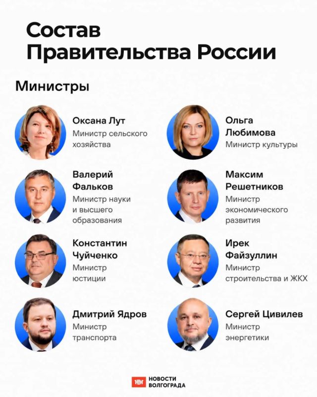 Обновленный состав правительства Российской Федерации — в наших карточках Обновленный состав правительства Российской Федерации — в наших карточках